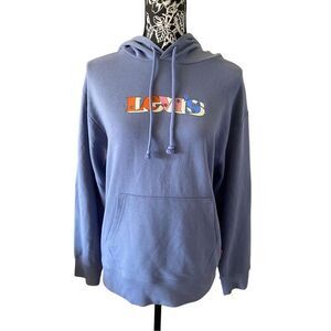 Levis Pullover Hooded Sweatshirt Hoodie Floral Flower Preppy Western Boho